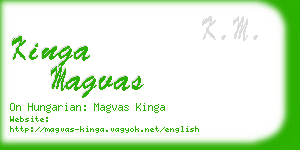 kinga magvas business card